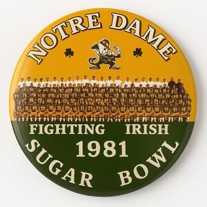 Notre Dame Fighting Irish 1981 Sugar Bowl Button